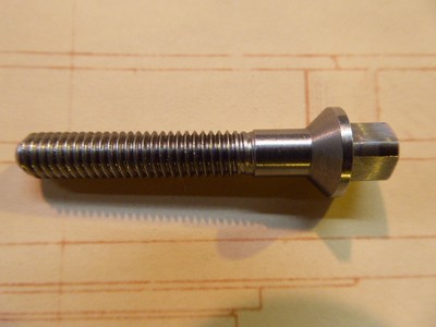 Countersunk Wheel Screw Square Head 6mm - Steel - 6x1.00